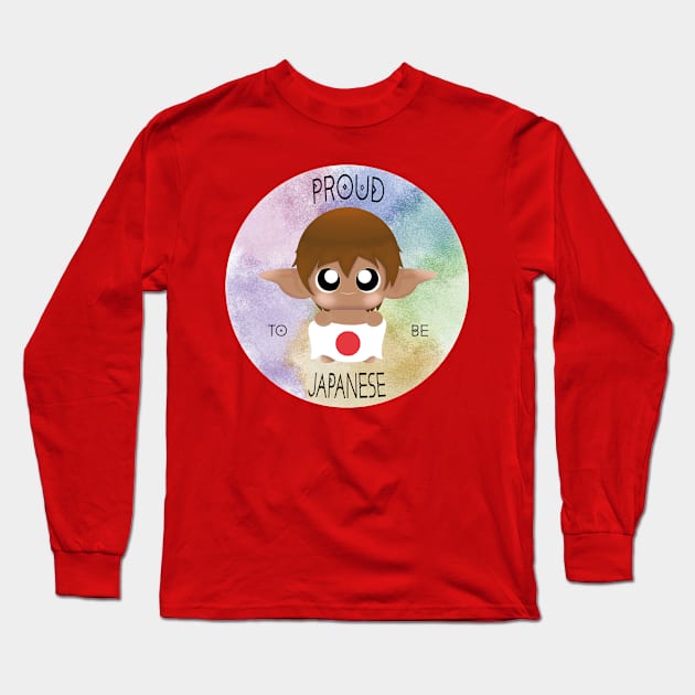 Proud to be Japanese (Sleepy Forest Creatures) Long Sleeve T-Shirt by Irô Studio